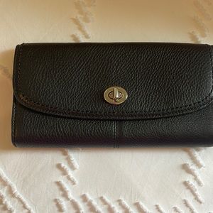 Black leather Coach wallet